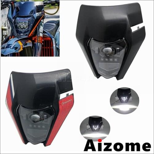 Motorcycle Headlight Fairing Hi/Lo Beam Enduro Dirt Bike Headlamp For SX XC ECX XC-W SX-F FC FE FX TE TC TX 125 250 350 450 500