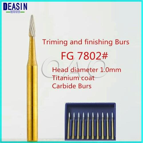 Free shipping Good quality Dental Integral tungsten steel Tapper Fissrue Endodontic Tungsten Carbide Burs FG 7702 FG 7802