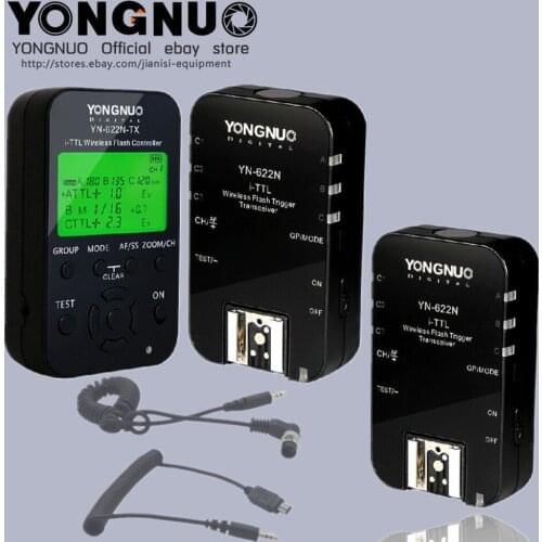 Yongnuo YN-622N-TX controller + 2PCS YN-622N II TTL Transceiver for Nikon