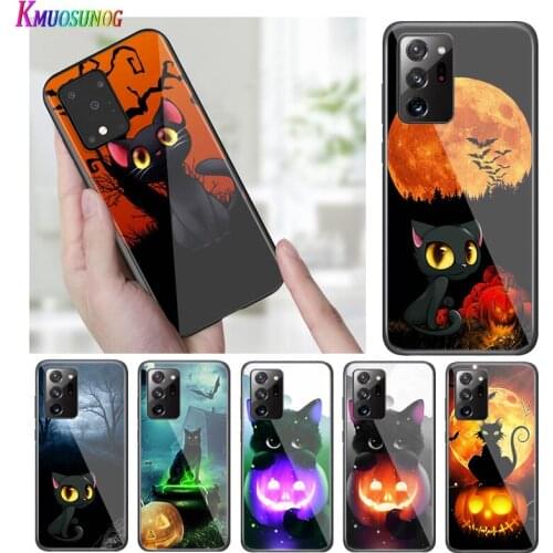 Halloween Cute Cat for Samsung Galaxy S20 FE Plus Ultra Note 10 Lite A91 A81 A71 A51 A41 A31 A21S A11 A01 5G Phone Case