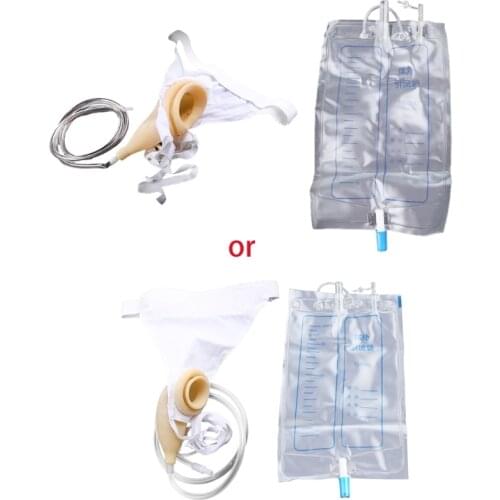Men Urinals Latex Urine Collector Bedridden Breathable Urine Bag Urinary Incontinence D0UE