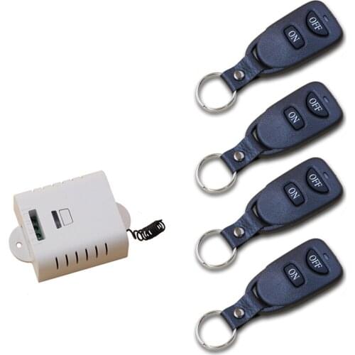 Newest AC85V 110V 220V 250V 1CH RF Wireless Remote Control Controller/ ON OFF Switch/ 4Transmitter and 1Receiver Good Quality
