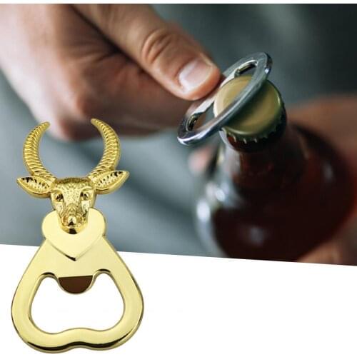 Can Opener Bottle Opener Bull Head Shape Can Wine Beer Opener Magnet Kitchen Gadget Bar Party Supplies