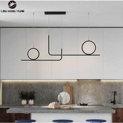 Modern Led Chandelier Luminaires 110V 220V Surface Mounted Chandelier Lighting For Living room Dining room Kithchen Lamps Black