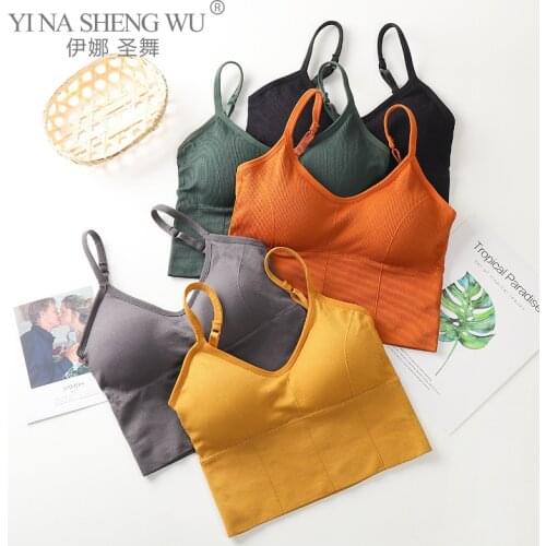 Sports Bras Women Push Up Solid Sports Bra Jogging Gym Women Nylon Sports Bra Girl Underwear Fitness Running Yoga Sport Tops