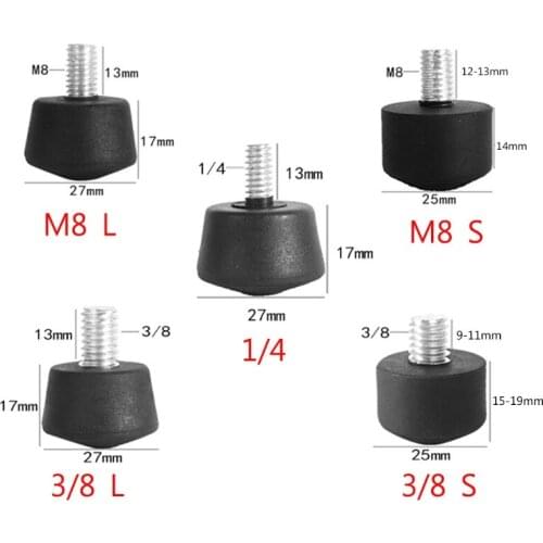 Universal Anti-slip Rubber Foot Pad Feet Spike Photography Accessories for Tripod Monopod 3/8 Inch 1/4 Inch M8