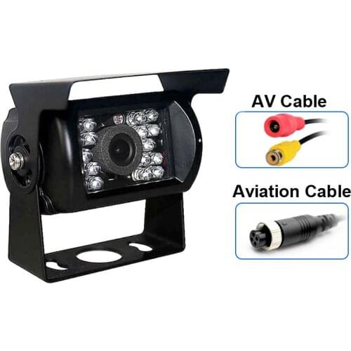 Waterproof 18 LED IR Night Vision Car rear view Reversing Parking Backup Camera For 12V 24V Bus Truck Motorhome Vehicle