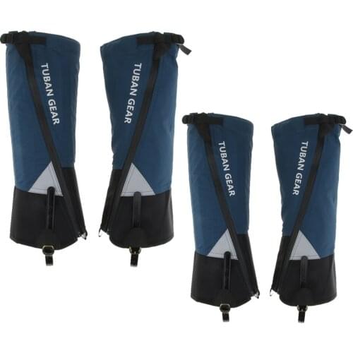 2 Pairs Waterproof Walking Gaiters Cover Hiking Climbing Leggings Trekking