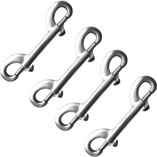 4pcs Scuba Dive 4-inch 316 Marine Stainless Steel Double Ended Snap Bolt Clip Trigger Hook Dual End Bolt Clip