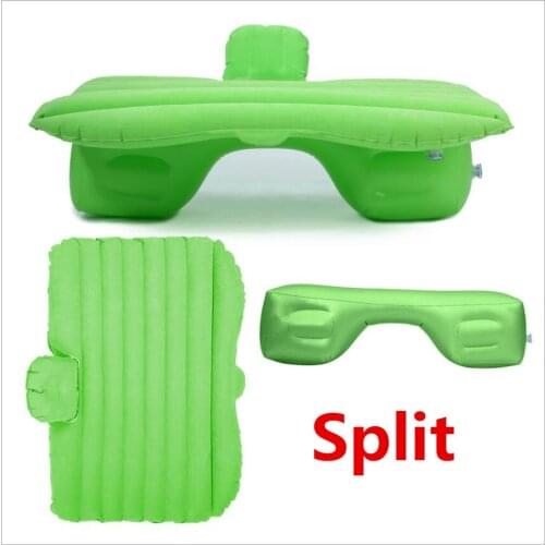 Car Air Mattress Universal Inflatable Air Bed Back Seat Travel Multi-functional Extended Air Couch Two Pillows (Gray)