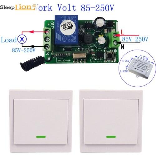 Wireless 86 Wall Panel Light Switch 85V-250V 110V Switch Receiver Kit Ceiling Lamp LED Bulb Bedroom Ceiling Lights 433MHz