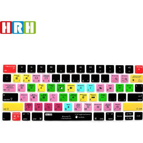 HRH For MAC OSX Hotkeys Functional Keypad Covers Shortcuts Silicone Keyboard Skin Protector For Apple Magic MLA22B/A US Version