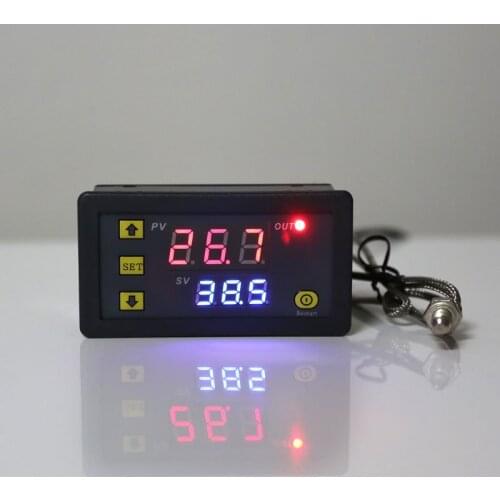 Digital Temperature Controller -60~500℃ K-type M6 Probe Thermocouple Sensor Embedded Thermostat