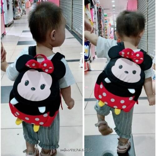 Disney Minnie Mickey shape Travel Backpack Diaper SchoolBags Canvas Mommy Nappy Bag Baby Mom Storage Mochilas Mummy Bag