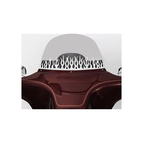 Chrome Flame Slotted WINDSHIELD TRIM FOR HARLEY 1996-2013 HARLEY FL TOURING BAGGER BATWING MOTORCYCLE