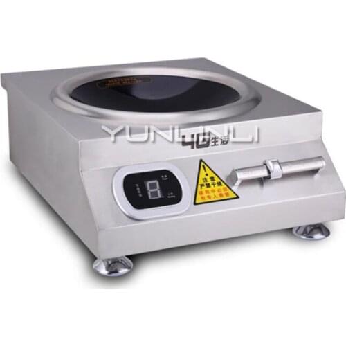 Commercial Induction Cooker 5000W Large Power Electric Cooker Stainless Steel Concave Induction Stove 50A6-2