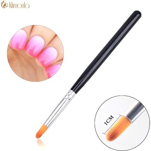 1 Pc Gradient Drawing Nail Brush UV Gel Painting Pen Black Wooden Handle Manicure Nail Art Brush Tools Manicure