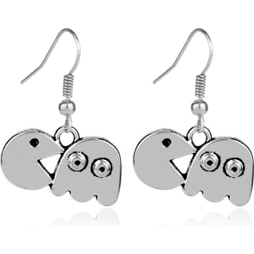 Pacman&Ghost Drop Earrings for Women Fashion Jewelry Dangle Earring