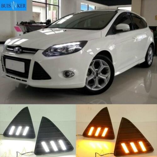 For Ford Focus 3 LED headlight for ford focus MK3 LED light 2012~2015 LED Daytime Running Lights DRL fog lights Cover headlights