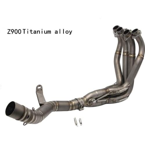 Full System Motorcycle Exhaust Escape For Kawasaki Z900 Titanium alloy Modify Connect Front Mid Link Pipe Without Muffler