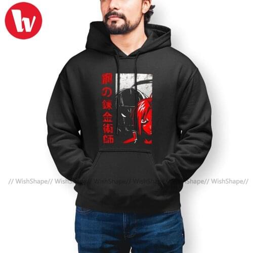 Popular Fullmetal Alchemist Brotherhood Hoodie Loose Winter Hoodies Long Length Cotton Pullover Hoodie Big Size XXL