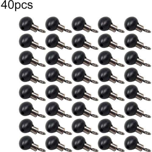 10/20/30/40Pcs Stainless Steel Fishing Tackle Zip Slider Beads Swivels Pulley Clip Line Rigs