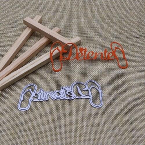 Slippers Frame Metal Cutting Dies French Word Card Scrapbooking Stencil Cut Die For DIY Card Crafts Handmade