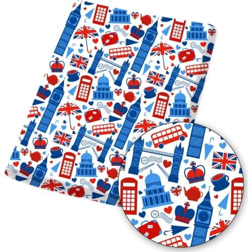 Fabrics Polyester Cotton Fabric By The Yard Car Printed Dress Making Cloth Sheet Handmade Mask Bag DIY Crafts Supplies 45*145cm