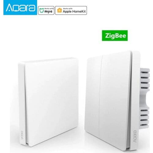 Aqara Mijia Smart Wall Switch home Light Control Single Fire wire ZigBee Wireless Key Via Smartphone home APP Remote