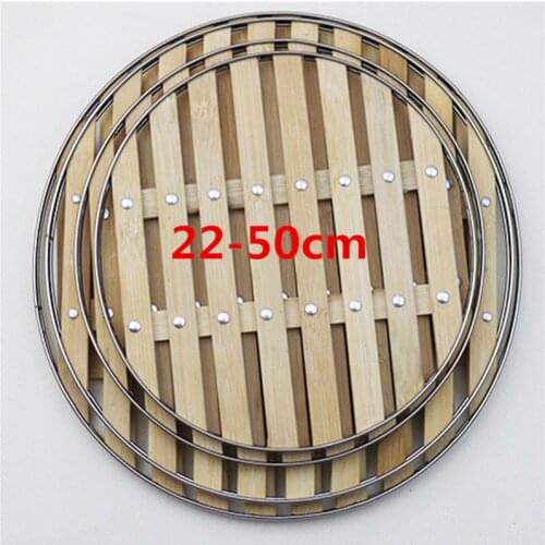 Thickened bamboo steamer with stainless steel steamer bread frame Dessert fish meat food steamer Dumpling Cooker Dim Sum Basket