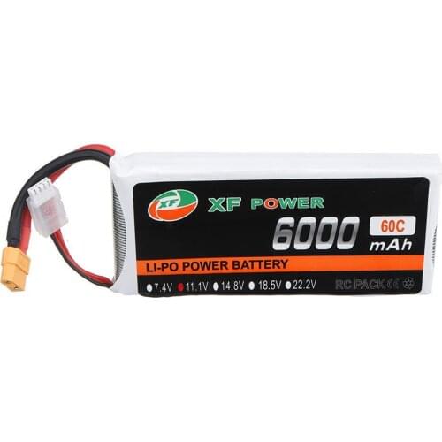 XF POWER 6000mAh Lipo Battery 60C 3S 4S 5S 6S 11.1V 14.8V 18.5V 22.2V Lithium T XT60 XT90 Plug for RC Car Helicopter Boat Model