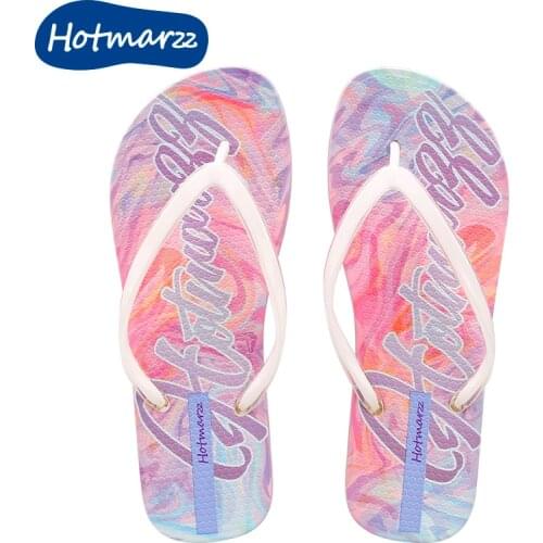Hotmarzz Women Slipper Gradient Scenery 3D Pattern Non-Slip Flip Flops