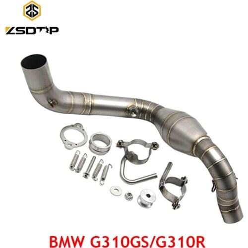 ZSDTRP For BMW G310GS G310R Motorcycle Exhaust System Modified Front Middle Link Pipe Slip-On For 51MM