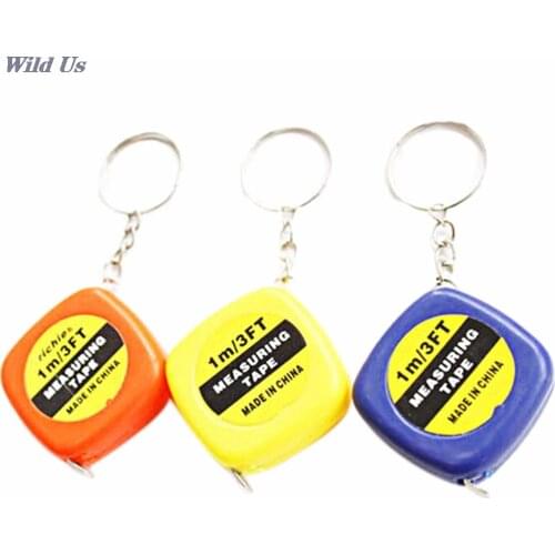 1 Meter Color Random Keychain Keyring Tool Popular Mini Measuring Tape Portable Keychain Men Gift High Quality 1pc