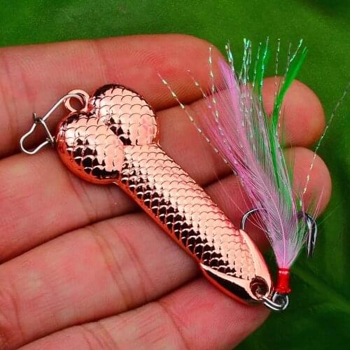 1PC Spoon Lure 3g 7g 11g 15g 21g 28g 36g Hard Bait Fishing Lure With Feather Hooks Gold Silver Metal Fishing Bait