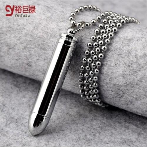 2020 Silver Bullet Couple Pendant 70cm High Quality Removable Bullet Couple Pendant Necklace Fashion Men Hip Hop Fashion Jewelry