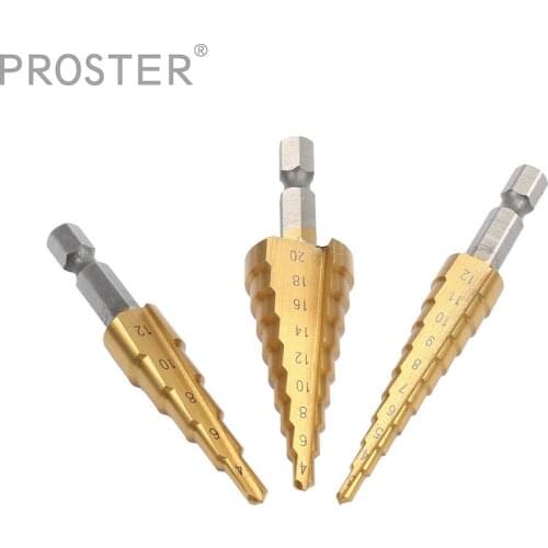 3Pcs Metric Spiral Flute Shape Hole Cutter 3-12/20/32mm Cone Drilling Titanium Bit HSS Steel Step Sharpening Hand Tool Parts