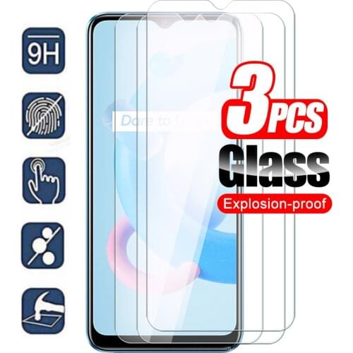 3pcs Tempered Glass For Oppo Realme C20A Protective Glass Screen Protectors On Realmi Realmy C 20A C20 A Safety Cover Phone Film