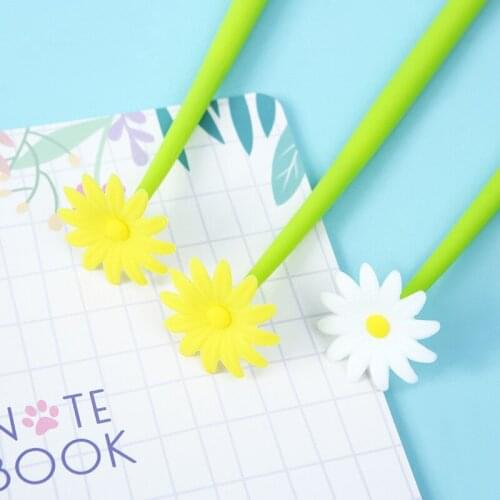 48PCS New Style Chrysanthemum Modeling Student Gel Pen Flower Pen Writing Implement Office Writing Stationery