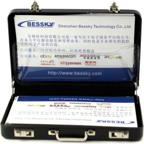 Business ID Credit Card Holder Suitcase Wallet Pocket Case Aluminum Metal Box OR872512