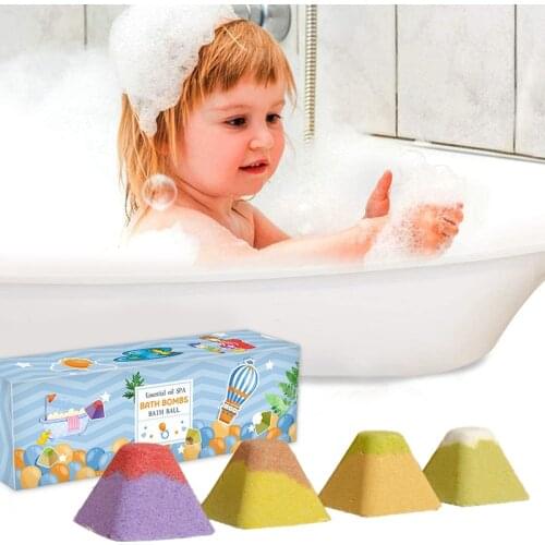 4Pcs/set New Bath Bomb Skin Relax Natural Handmade Bathing Foot Spa Bomb Essential Oils for Moisturizing Saffron wormwood Scents