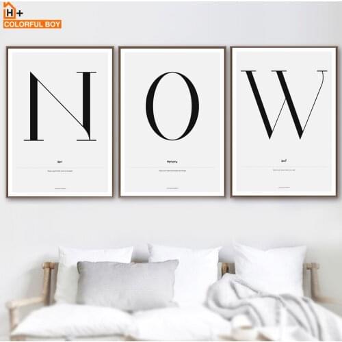 COLORFULBOY Quotes Black White Wall Art Print Canvas Painting Posters And Prints Canvas Pictures For Living Room Decor