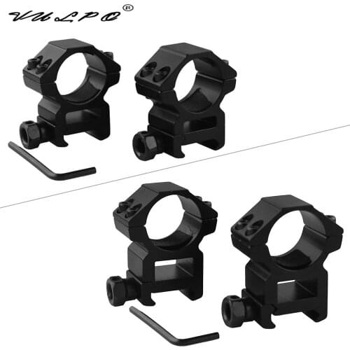 VULPO 2pcs 25.4mm Scope Ring High Profile Fit for 20mm Picatinny Weaver Rail Mount Hunting Accessories