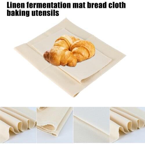 Linen Dough Fermented Cloth Bakers Pans Proving Bread Baguette Flax Cloth Baking Mat Baking Pastry Kitchen Tools