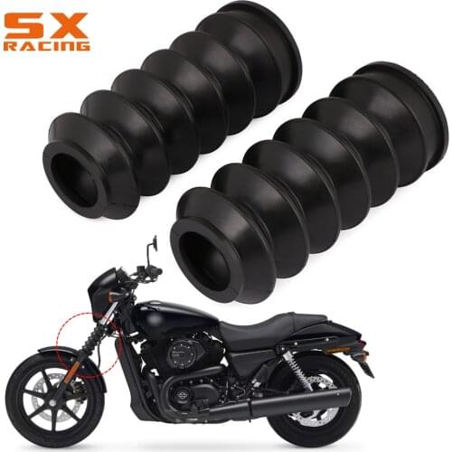 Motorcycle Black Fork Cover Gaiters Gators Boots Shock Guard Protector For Harley Davidson Street XG750 XG500 2014-2017