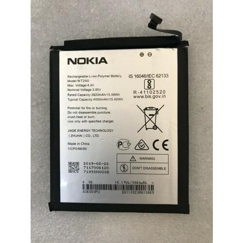 New original 3.85V WT240 4000mAh Battery For Nokia 5.3 WT240
