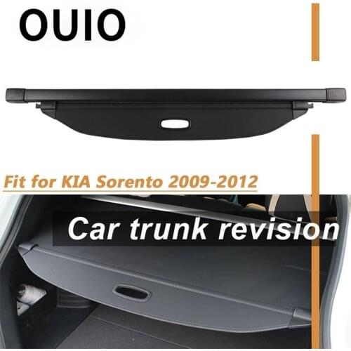OUIO 1Set Car Rear Trunk Cargo Cover For Kia Sorento 2009 2010 2011 2012 Car-styling Black Security Shield Shade Accessories