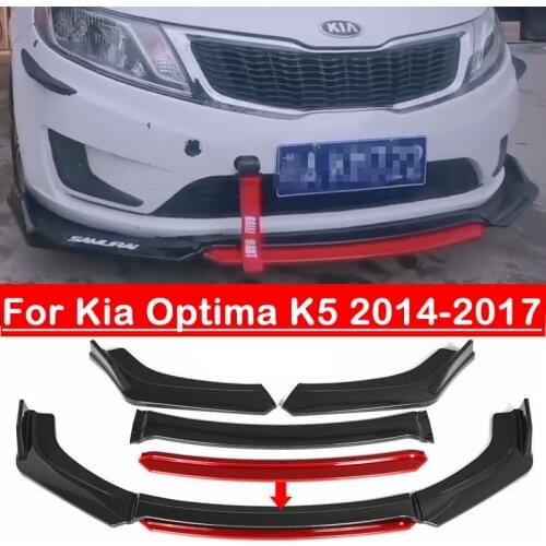 Front Bumper Spoiler Protector Plate Lip Type DGS Body Kit Splitter Carbon Surface Chin Shovel For KIA Forte K3 2016-2018