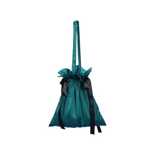 Pleated Tassel Drawstring Bucket Handbag For Women PU Leather Shoulder Bag Ladies Fashion Messenger Bags Sac Femme Bolsas