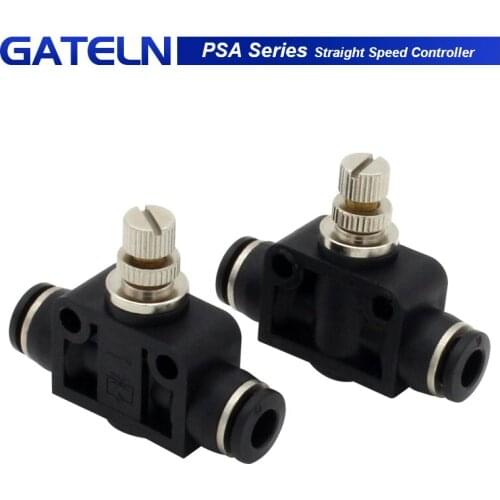 Pneumatic Airflow Regulator PSA4 SA6 8 10 12mm OD Hose Tube Gas Flow Adjust Valve Connector Fitting Air Speed Control pipe valve